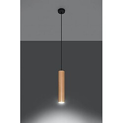 Avis Luminaire Center Suspension design Lino Bois Bois naturel 1 ampoule 105cm