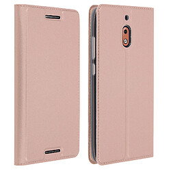 Dux Ducis Housse Nokia 2.1 Étui Folio Porte-cartes Fonction Stand Flip Cover Rose gold