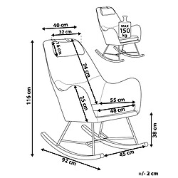 Avis Beliani Fauteuil à bascule ARRIE Tissu Jaune