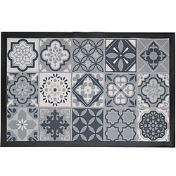 The Home Deco Factory Tapis en PVC imprimé carreaux de ciment 40 x 60 cm.