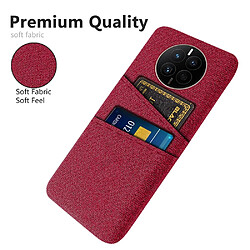 Coque en TPU anti-chute avec deux porte-cartes pour votre Huawei Mate 50 4G - rouge