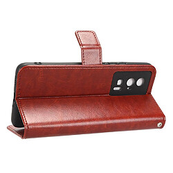 Htdmobiles Housse pour Xiaomi Poco F5 Pro 5G / Redmi K60 / K60 Pro - etui coque pochette portefeuille + film ecran - MARRON