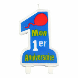 Paris Prix Bougie Mon Premier Anniversaire 9cm Bleu