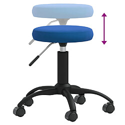 Avis vidaXL Tabouret de massage Velours Bleu