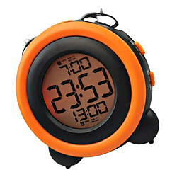 Horloge électronique De Chevet Muet D'écran Coloré Rond Orange Horloge électronique pas cher