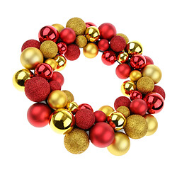 Acheter boules de noël guirlande porte ornement mur guirlande de noël décor à la maison or rouge