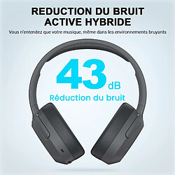 Edifier W820NB Plus Casque sans fil à réduction de bruit active - Gris pas cher