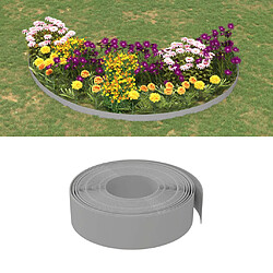 vidaXL Bordures de jardin 2 pcs gris 10 m 15 cm polyéthylène