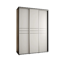 Abiks Meble Armoire Davos 10 À Portes Coulissantes 235,2/180/60 3 Portes