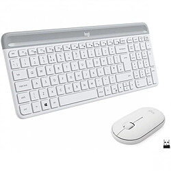 Teclado y Ratón Inalámbricos Logitech Slim Combo MK470/ Blanco