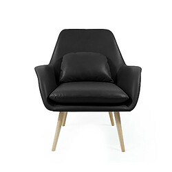 Meubler Design Fauteuil Scandinave Simili Cuir Zapa - Pu Noir