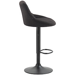 Acheter Decoshop26 Tabouret de bar chaise haute x 1 avec coutures décoratives assise en tissu gris foncé pieds noir 10_0005089