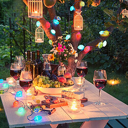 Avis Décorations d'oeufs 20 LED 8 modes guirlande lumineuse étanche à piles avec télécommande, maison, cheminée, arbre, à l'étage, balustrade, décorations de fête