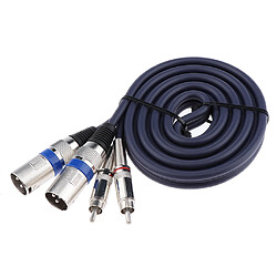 Acheter câble de raccordement double XLR mâle à double RCA mâle, cordon audio 2 XLR vers 2 RCA de 2 m