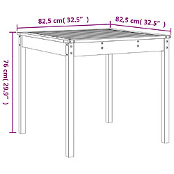 vidaXL Ensemble à manger de jardin 5pcs gris bois massif de pin pas cher