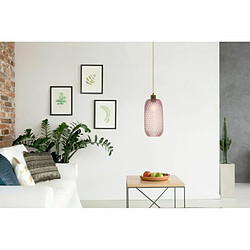 Paris Prix Lampe Suspension en Verre Irina 34cm Rose