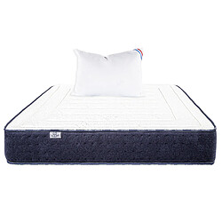 LUXURY LITERIE Matelas 90x190 cm, Nuage, 24 cm, mousse mémoire de forme, mi-ferme, face été/hiver + 1 oreiller