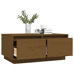 Acheter vidaXL Table basse Marron miel 80x50x35 cm Bois massif de pin