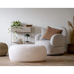 Lisa Design Amy - pouf - en tissu bouclette pas cher