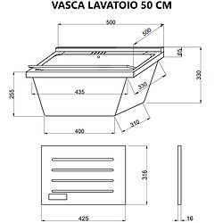 Kiamami Valentina LAVOIR POUR INTÉRIEUR 50X50 CHÊNE BLANC ET PLANCHE À LAVER | PRATICO pas cher