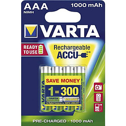 Avis VARTA Lot de 4 piles rechargeables ACCU AAA 1000mAh