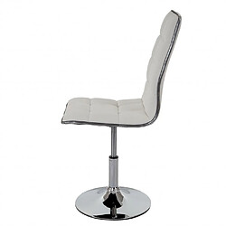 Avis Decoshop26 Lot de 2 chaises de salle à manger hauteur réglable en synthétique blanc CDS04078