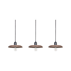 Beliani Lampe suspension MANJEERA Bois Bois foncé