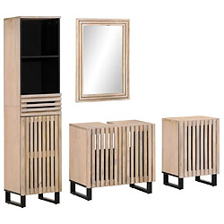 vidaXL Ensemble de meubles de salle de bain 4 pcs bois manguier massif