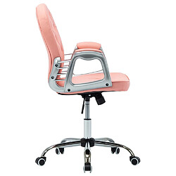 Avis Helloshop26 Chaise fauteuil siège de bureau informatique étude pivotante Rose similicuir rose 02_0024056