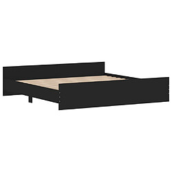 Avis Maison Chic Lit adulte - Cadre Structure de lit avec tête de lit Contemporain et pied de lit noir 180x200 cm -MN28196