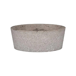 Vente-Unique Lavabo diamètre 40 x 15 cm marbre gris 02_0002823