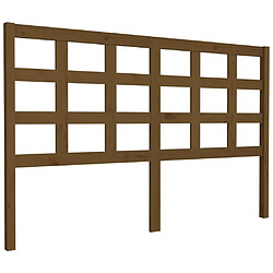 vidaXL Tête de lit Marron miel 156x4x100 cm Bois massif de pin