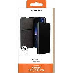 BigBen Connected Étui pour Xiaomi 13T / 13T Pro Folio Wallet avec Porte-cartes et Support vidéo Noir