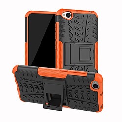 Wewoo Coque Renforcée Pneu Texture TPU + PC Housse de protection antichoc pour Xiaomi Redmi Go avec support Orange