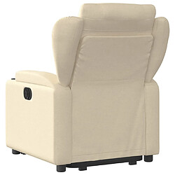 Acheter vidaXL Fauteuil inclinable électrique crème tissu