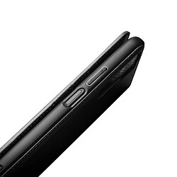 Etui en cuir véritable classique noir pour votre Huawei Nova 7 SE/P40 Lite 5G