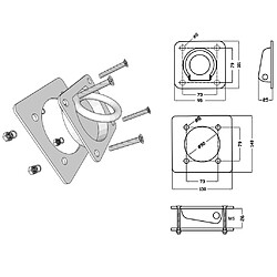 vidaXL Anneau d'arrimage pour remorque 8 pcs Acier galvanisé 2000 kg pas cher