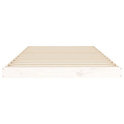 Acheter vidaXL Cadre de lit sans matelas blanc 100x200 cm bois de pin massif