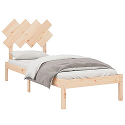 Avis Maison Chic Lit adulte - Lit simple Cadre de lit,Structure du lit Contemporain 90x190 cm Simple Bois massif -MN87160