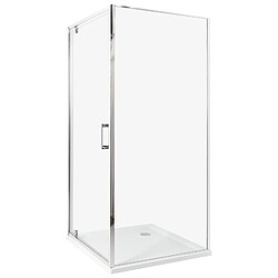 Beliani Cabine de douche DARLI 90 x 90 x 185 cm Argenté