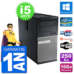 PC Tour Dell 7020 Intel Core i5-4570 RAM 16Go Disque Dur 250Go Windows 10 Wifi - Occasion