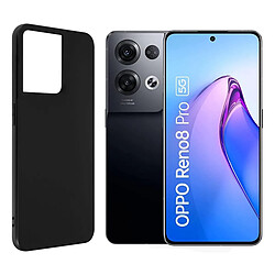 Visiodirect Coque de protection souple silicone Noir pour Oppo Reno 8 Pro 5G CPH2357 6,7"