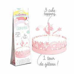 Scrapcooking Décoration gâteau licorne en papier