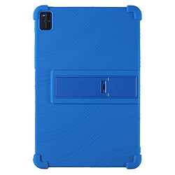 Coque en silicone airbags aux quatre coins avec béquille pliable bleu foncé pour votre Huawei MatePad Pro 12.6 (2021)