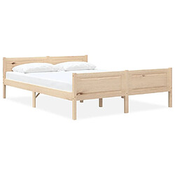 vidaXL Cadre de lit sans matelas bois massif de pin 140x200 cm