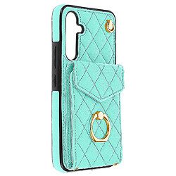 Avizar Coque Cordon pour Samsung Galaxy A54 5G Dos Portefeuille Bague Turquoise