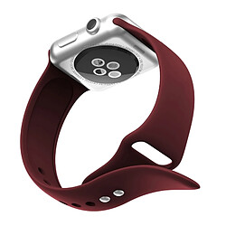 Acheter Wewoo Bracelet Bande de montre en silicone à double rivets pour Apple Watch séries 3 et 2 1 38 mm (rouge vineux)