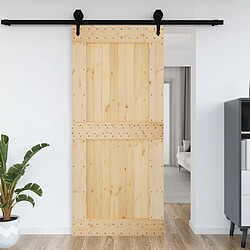 vidaXL Porte NARVIK 100x210 cm bois massif de pin