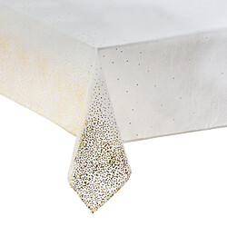 Feeric Lights And Christmas Nappe de Noël motif Léopard - L. 140 x l. 240 cm - Blanc et doré