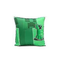 Universal Minecrafted Creeper Cotton Pillowmack / Purple pas cher